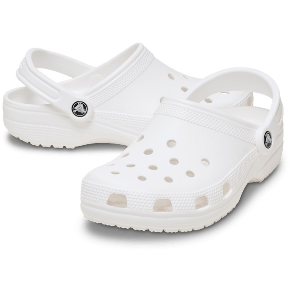 Crocs Classic Clog Mens 10 woman’s 12 white 
New with tag and bag